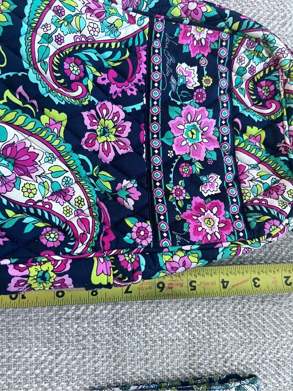 Vera Bradley Mini Quilted Lunch Bag Wallet, Billfold Multi Color all EUC